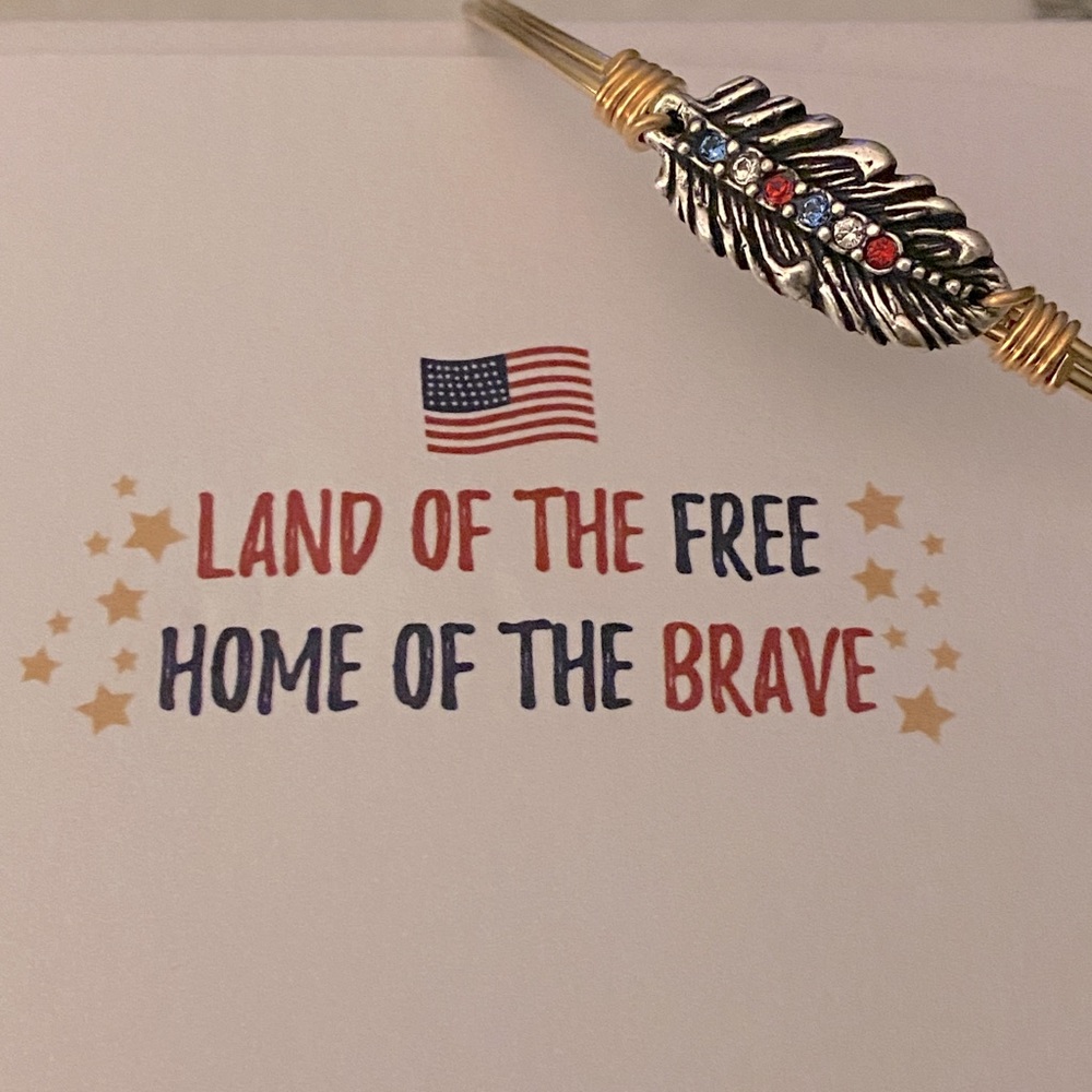 Luca + Danni Land of the Free and Home of the Brave Stone Gold Silver Bracelet